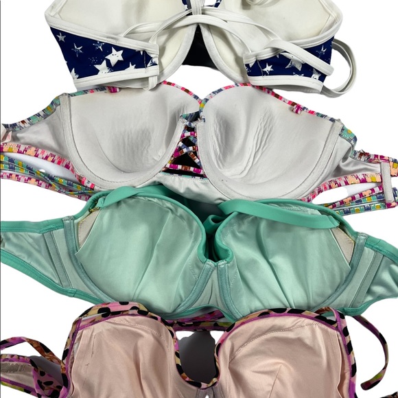 34DD lot of 4 Bikini Swimsuit Swim tops Victoria Secret Adore Me - Picture 3 of 4